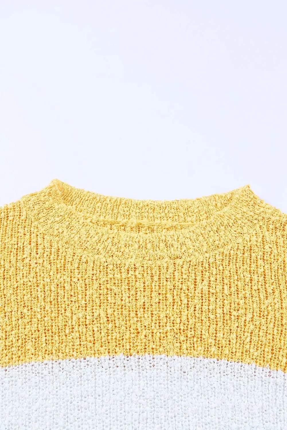 Yellow Plus Size Bubble Sleeve Sweater - Love Salve
